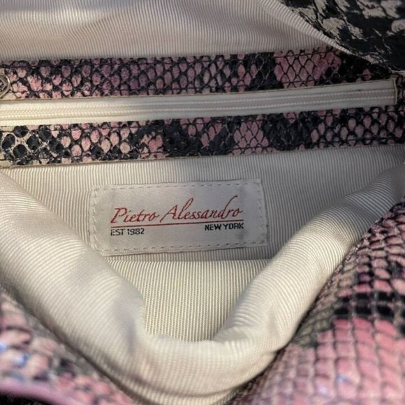 Pietro Alessandro New York Purple Python Skin Handbag - Missing Shoulder Strap - Picture 2 of 3